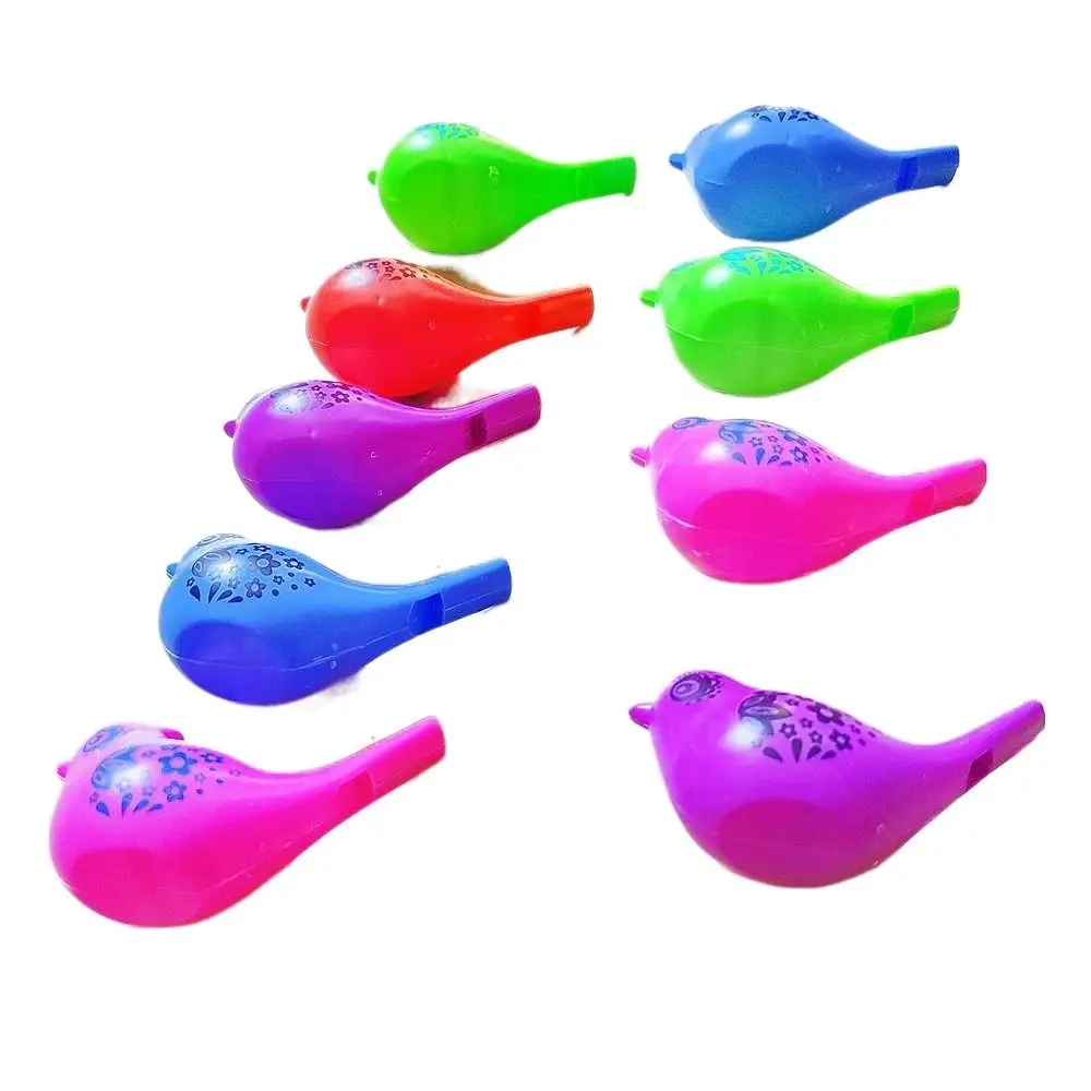 5 pezzi colorati fischietto per uccelli d'acqua sport all'aria aperta disegno divertente giocattolo musicale novità giocattolo educativo per bambini Bathtime
