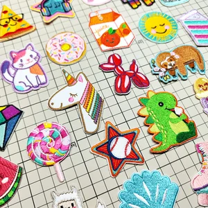 Pizza Lollipop Iron Watermelone auf Fleck, Stoff, handgefertigt, Kleidungsanwendungen, Aufkleber, Abzeichen, Dinosaurier, Nähkleidung, Nähen 8 Hauptverkäufe Dinosaurier Lollipop - №4