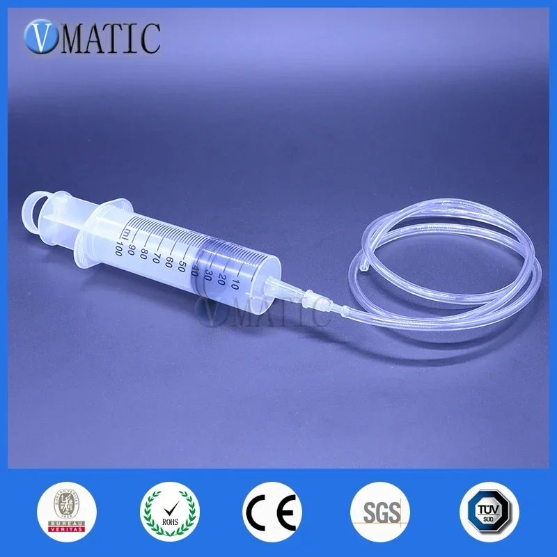 Free Shipping Large Big Giant 100ml/cc Syringe Big Mouth + PVC Tube Glue Dispensing Syringe