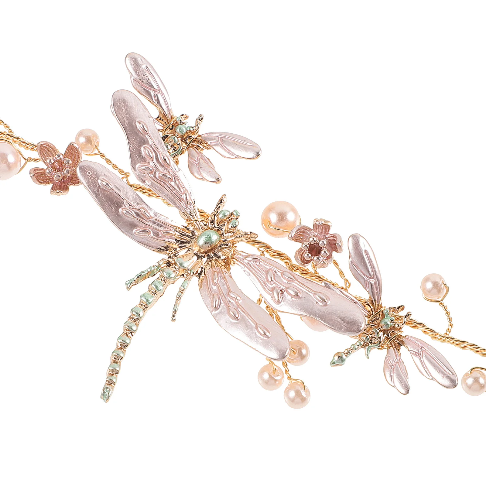 

Headbands Pearl Wedding Headdress Delicate Dragonfly Hair Decoration Accessories for