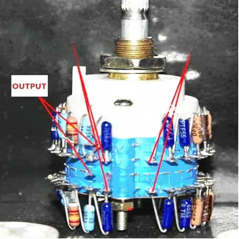 2 Channels Volume Potentiometer 10K/50K/100K/250K/500K Dale 23 Step Attenuator Amplifier Better Than Alps