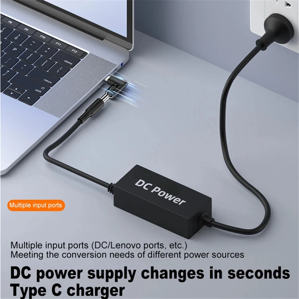 Adaptador de carga rápida para ordenador portátil, Conector de CC hembra a tipo C macho PD, accesorios para Lenovo, Hp y Asus