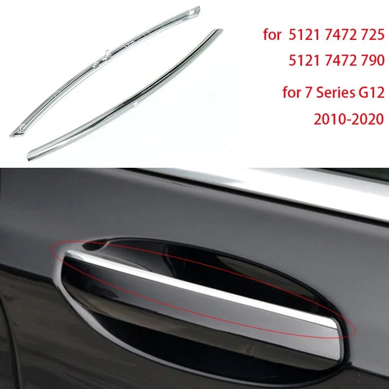 

Outer Door Handle Electroplating Strip Bright Metal Strip Accessories For BMW 7 Series G12 51217472725