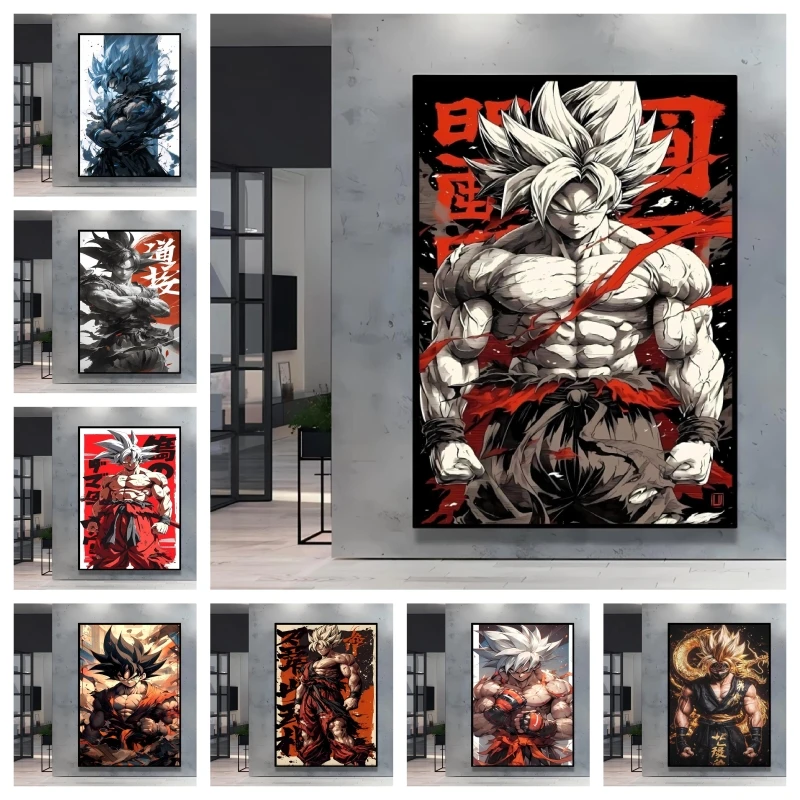 Canvas Prints Dragon Ball Oil Painting Goku Decor Gifts Decoration Paintings Decorative Picture High Quality Art Classic Poster
