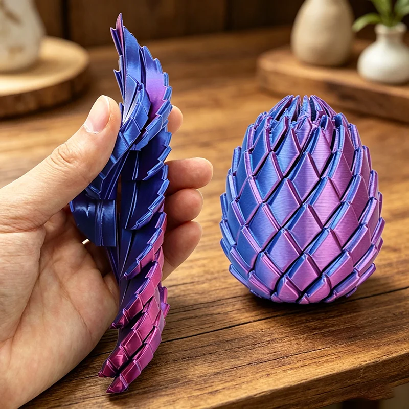 

3D Printed Twisted Dragon Egg Toy Spiral Stress Relief Sensory Toy Kids Adults Christmas Birthday Party Gifts Multi-color Fidget