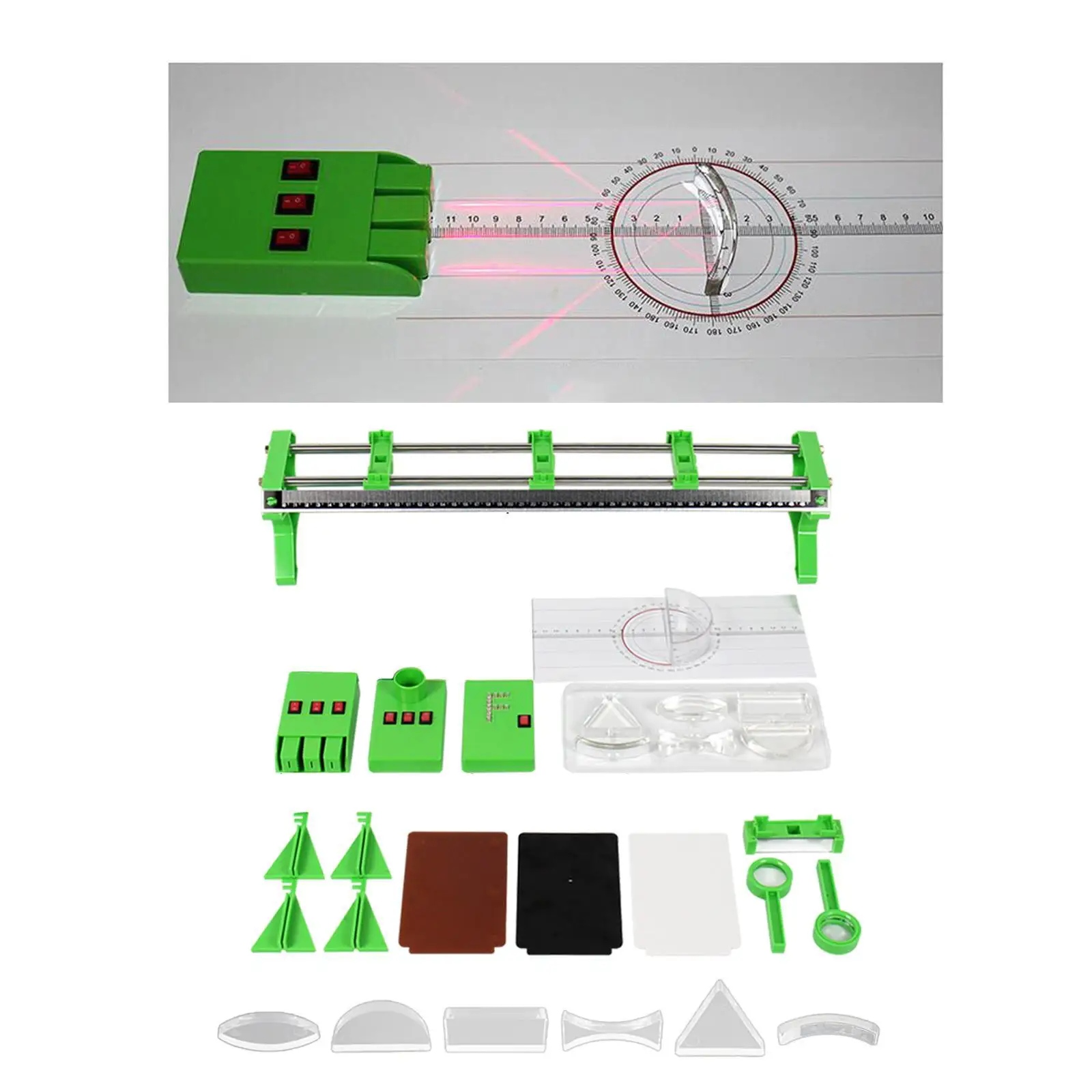 kit-di-strumenti-scientifici-educativi-per-fisica-e-ottica-con-specchio-concavo-e-lente-convessa