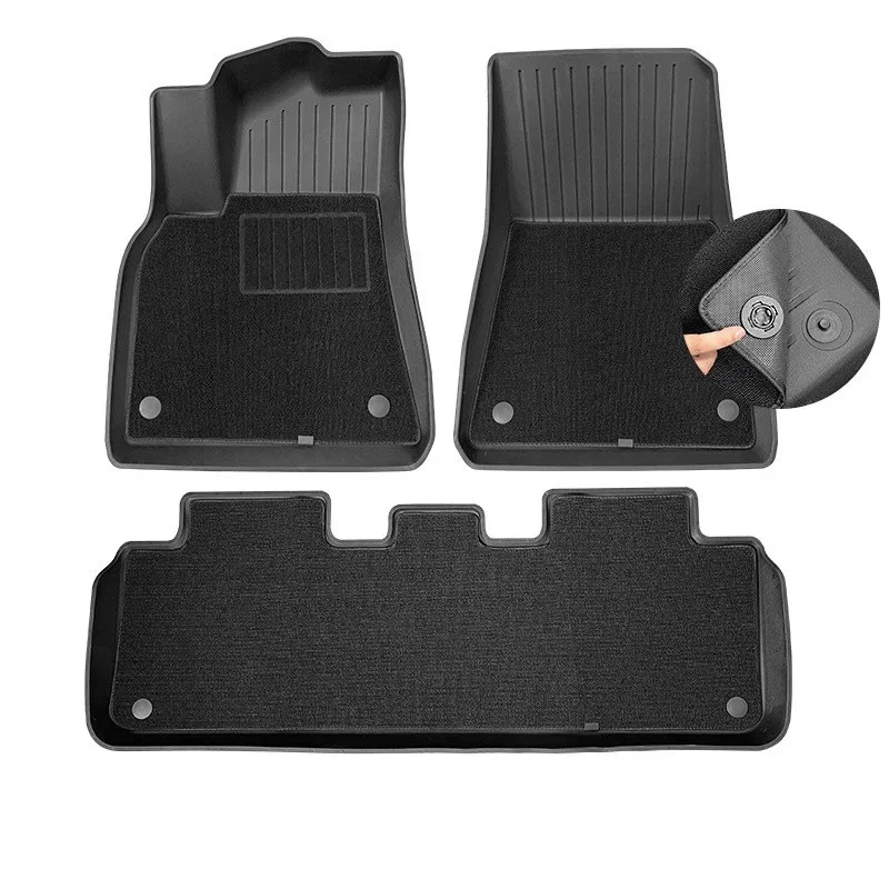 Suitable For T-esla Floor Mats Model3 Double-layer Buckle TPE Floor Mats Official Floor Mats Wholesale