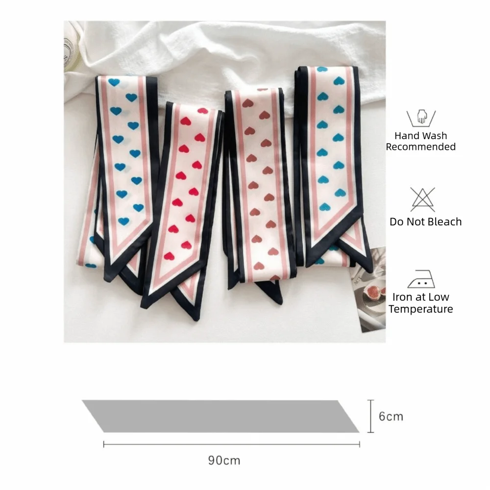 Decorative Binding Printing Twill Ribbon Skinny Silk Long Ribbons Decorative Ribbon Luxury Design Silk Scarf Hair Accessories view 6