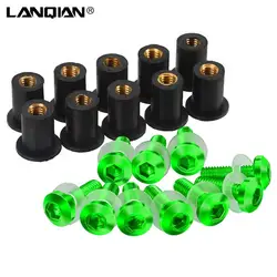 Motorcycle Windshield Rivet Nut For Kawasaki Z1000 SX Z125 Z300 Z400 Z650 Z750 Z800 Z900 RS 5MM WindScreen Bolts Mounting Screws