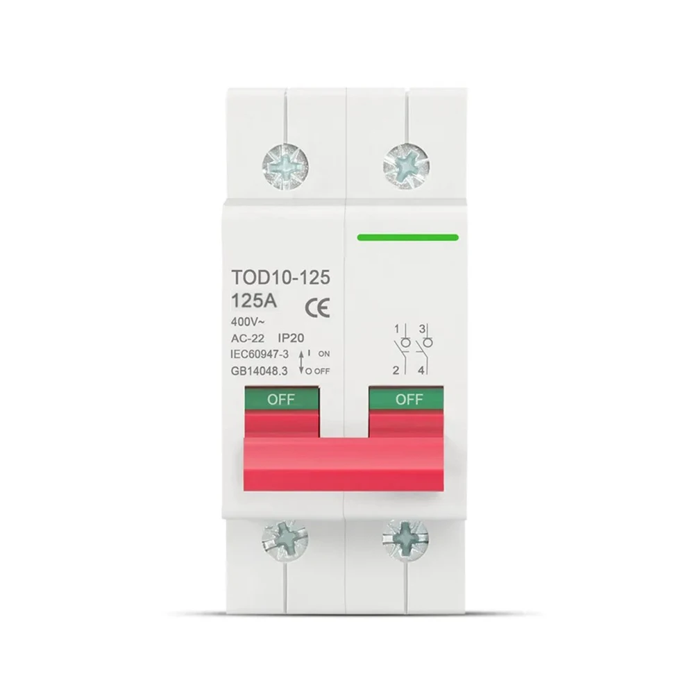 2P 63/100/125A مفتاح العزلة الكهربائية حالة الجهد العالي قطع الاتصال التلقائي قطاع دارة لعزل الدائرة