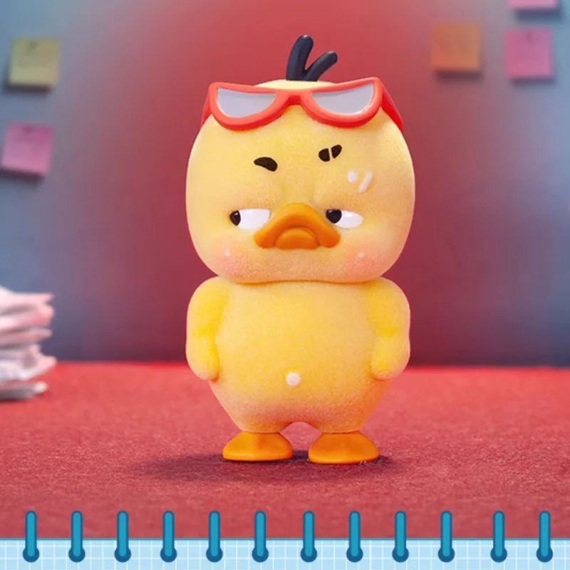 UpsetDuck Stop The Spiral Duck Blind Box Kawaii UpsetDuck Figuras de animais Caixa misteriosa Decoração de quarto fofa Coletar brinquedos Presente de Natal