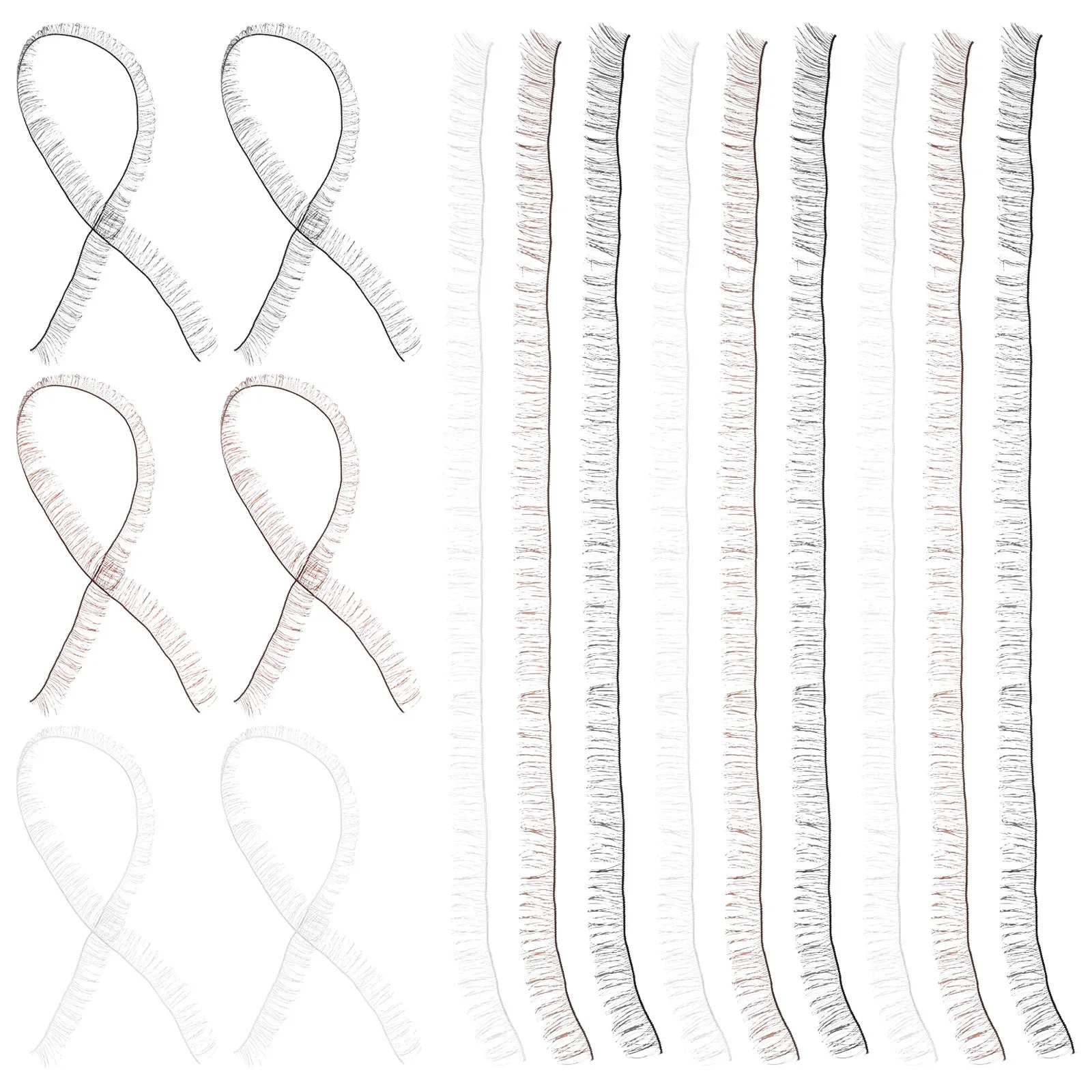 

30Pcs Handmade Eyelashes Strips 20Cm Long Realistic False Lashes Accessories for Baby Makeup DIY Craft Supplies Decoration