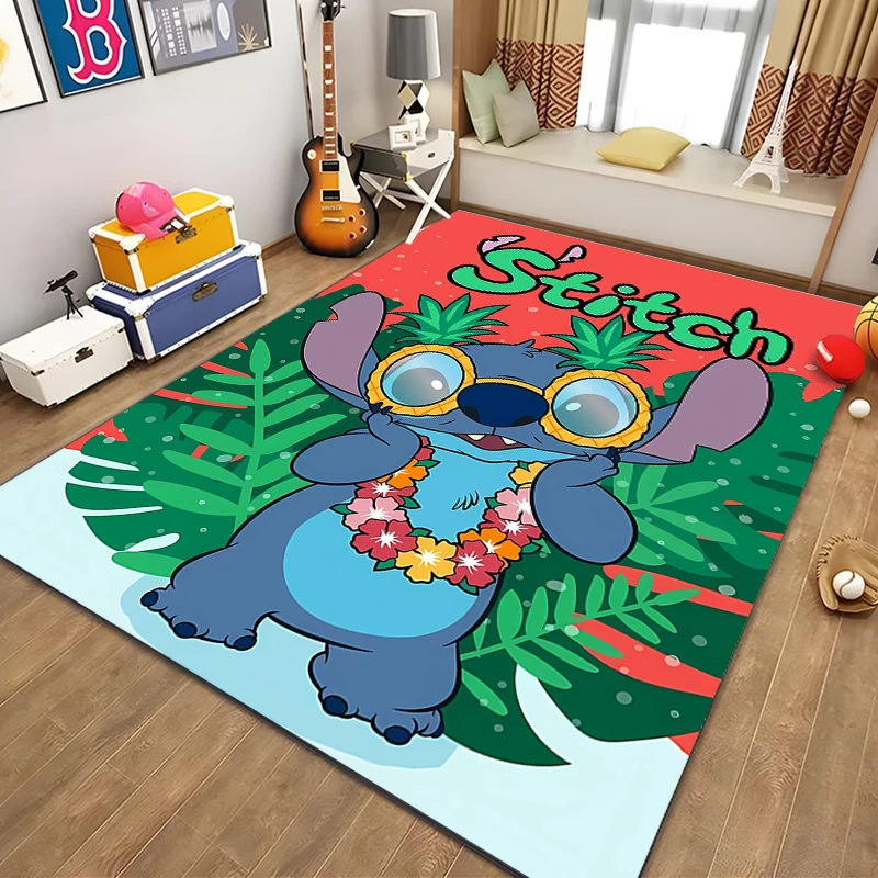 Disney Pattern Carpet Stitch 3D Printing Large Area Rug Carpet for Living Room Children's Bedroom Sofa Doormat Floor Mat Gift