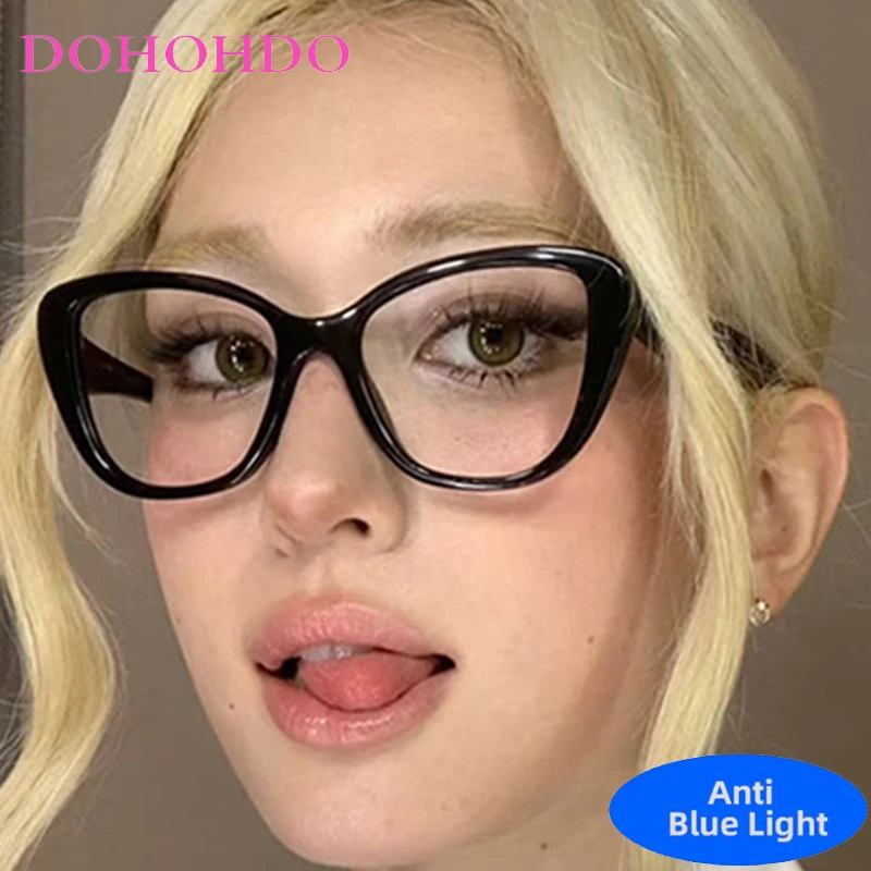 

Модные очки «кошачий глаз» для женщин и мужчин, модные брендовые дизайнерские оптические очки, блокирующие синий свет, очки для игр Lentes Очки