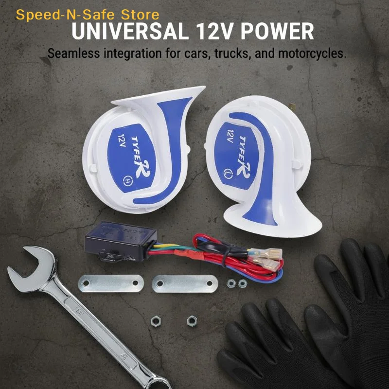 

1 Set High-pitched Universal 300DB Waterproof Car Electric Horn Snailhorn Modified 12V Snailhorn DIY Accessories