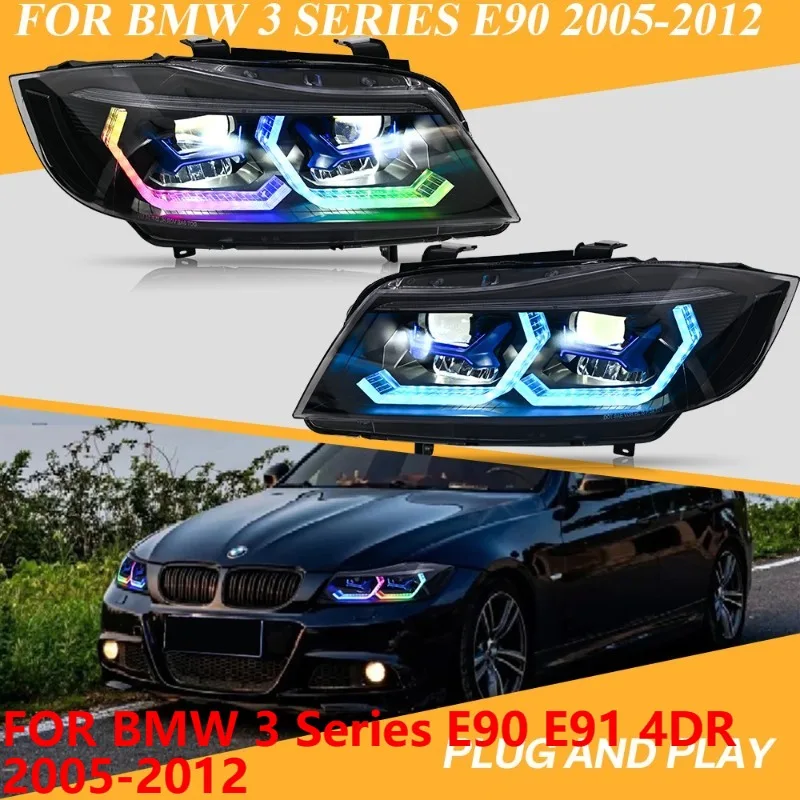 

Светодиодные фары RGB для BMW 3 серии E90 E91 4DR 2005-2012 левый + правый