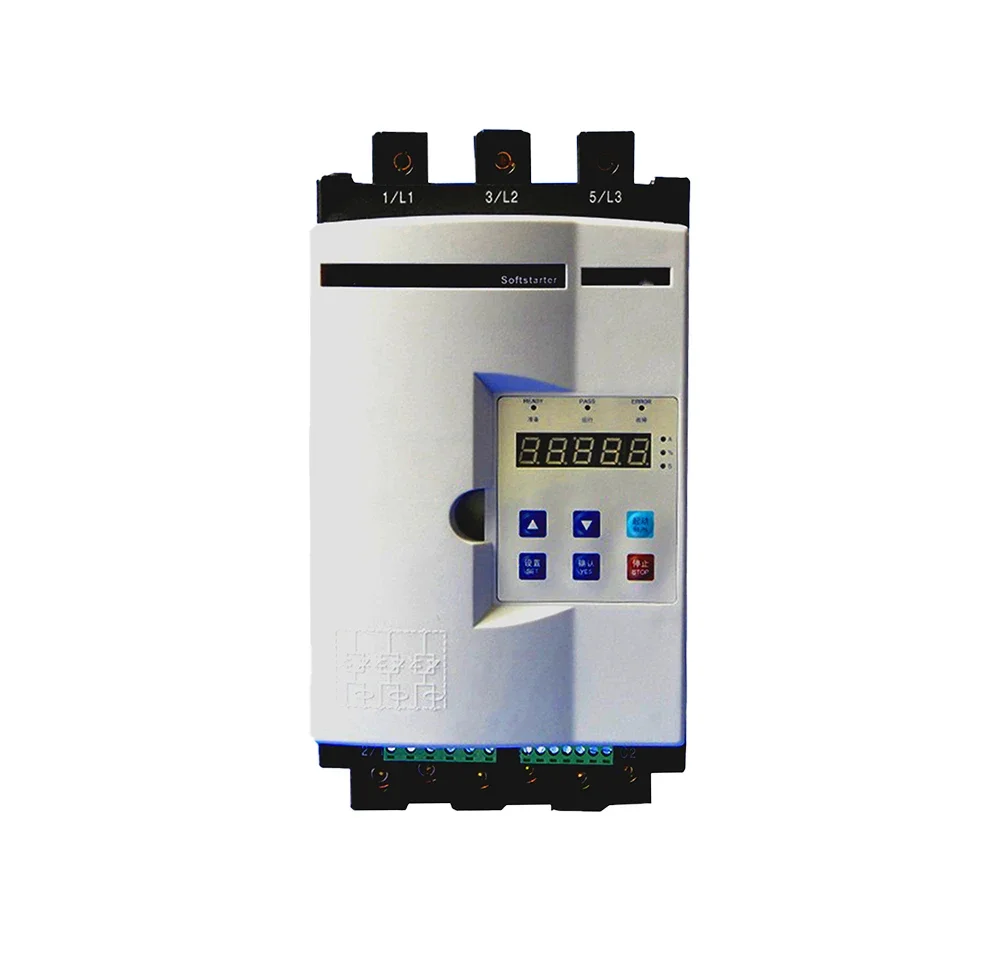 90KW Soft Starter SANYU SJR3-3000 Series Built-in Bypass Soft Starter Micro-Power Motor MODBUS Communication