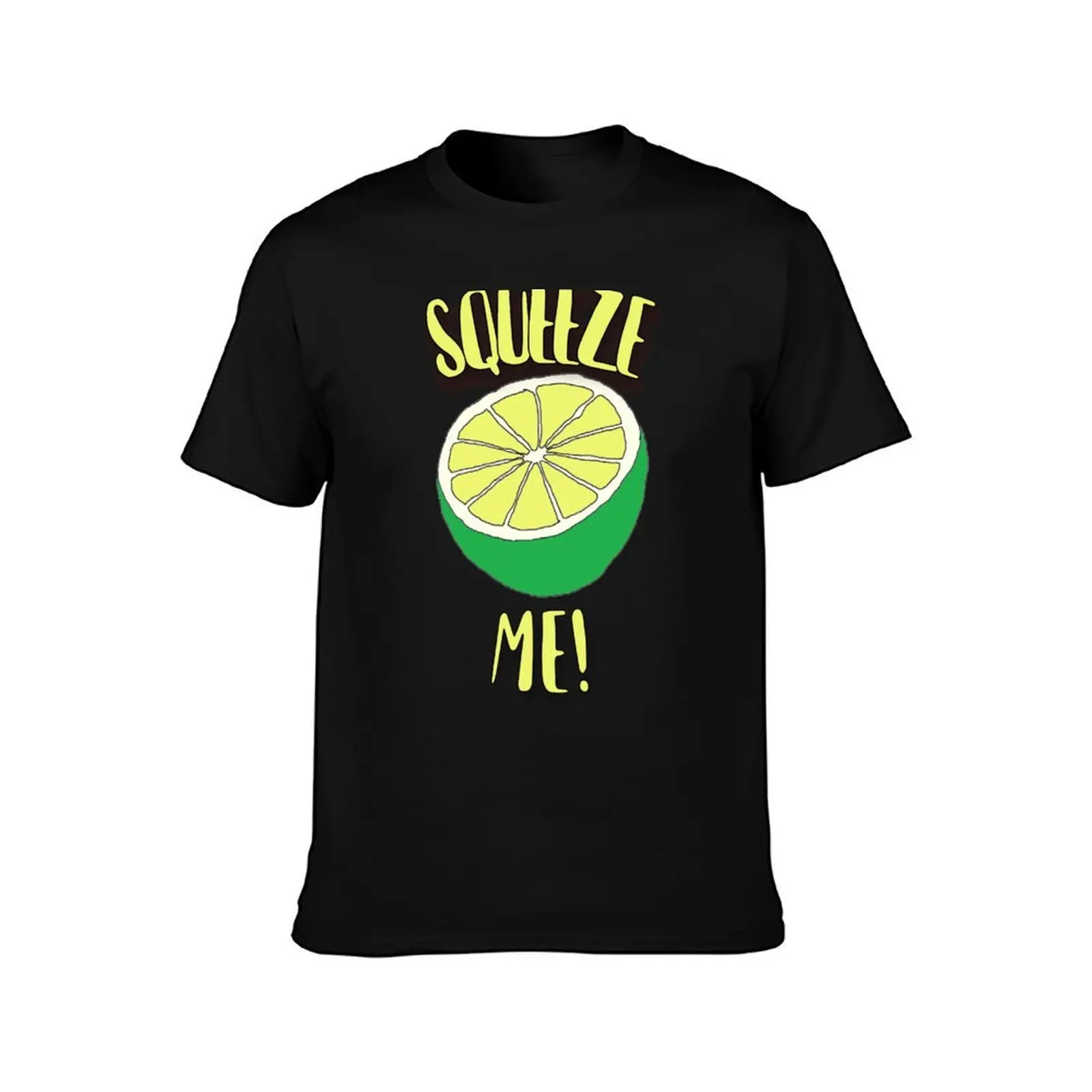 Squeeze Me Lime T-Shirt Summer Casual Cotton Tee Oversized Streetwear Tops Vintage Graphic Print Loose Fit Short Sleeve