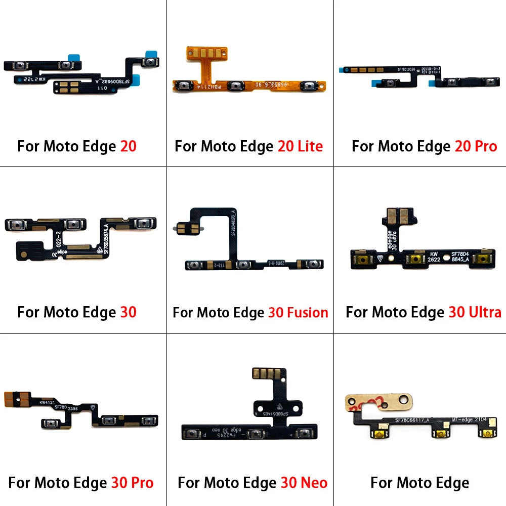 New For Motorola Moto Edge 20 30 40 Pro Lite Ultra Neo Fusion Plus Volume Button Power Switch On Off Button Flex Cable