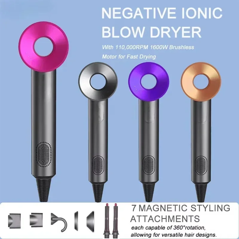 

Leafless Hair Dryer High Speed Anion Hair Dryer Constant Temperature Portable Quick Dry Professional Hair Care Negative Lon