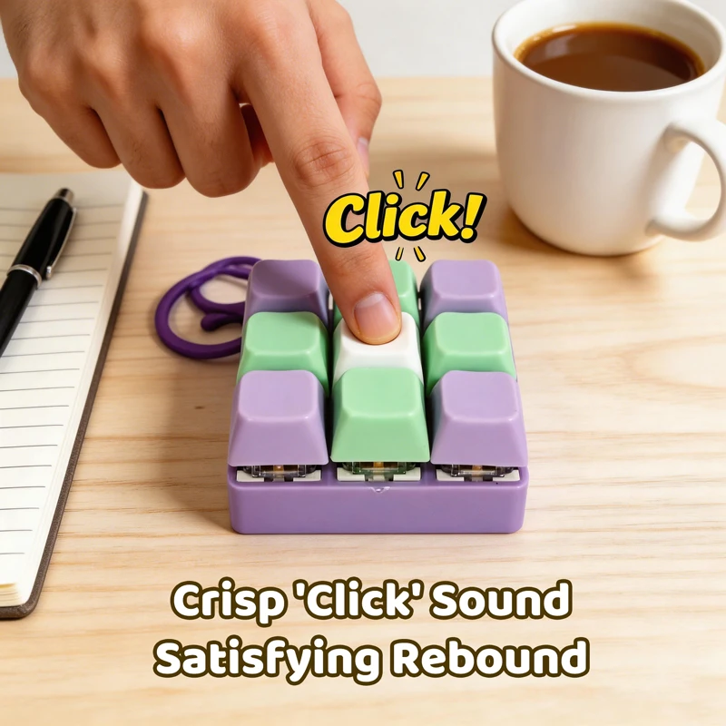 

Сенсорная игрушка-антистресс 9-в-1: 3D-брелок с круглыми кнопками для снятия тревоги у взрослых и детей