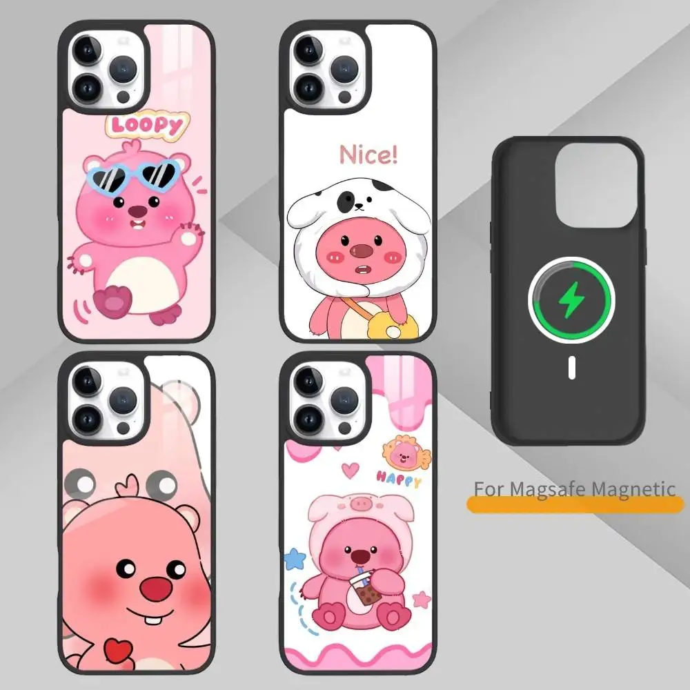 

Cute Cartoon L-loopy Phone Case For iPhone 17,16,15,14,13,Pro,Max,Plus,Magnetic For Magsafe Wireless Charging