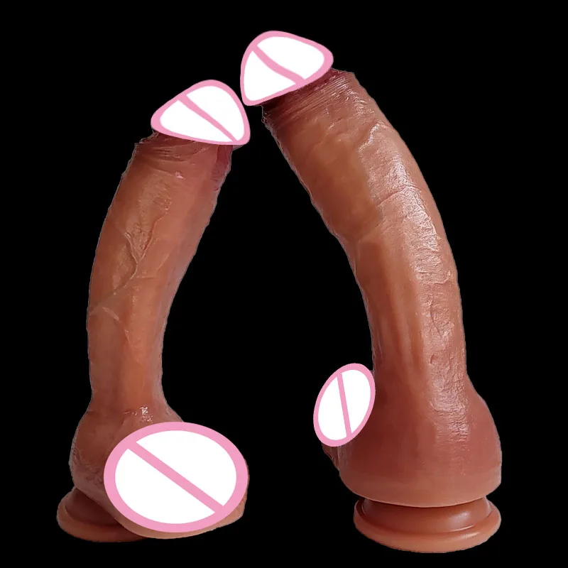 Super Real Skin Silicone Big Huge Strapon Dildo Realistic Suction Cup Cock Male Artificial Rubber Penis Dick Sex Toys for Women