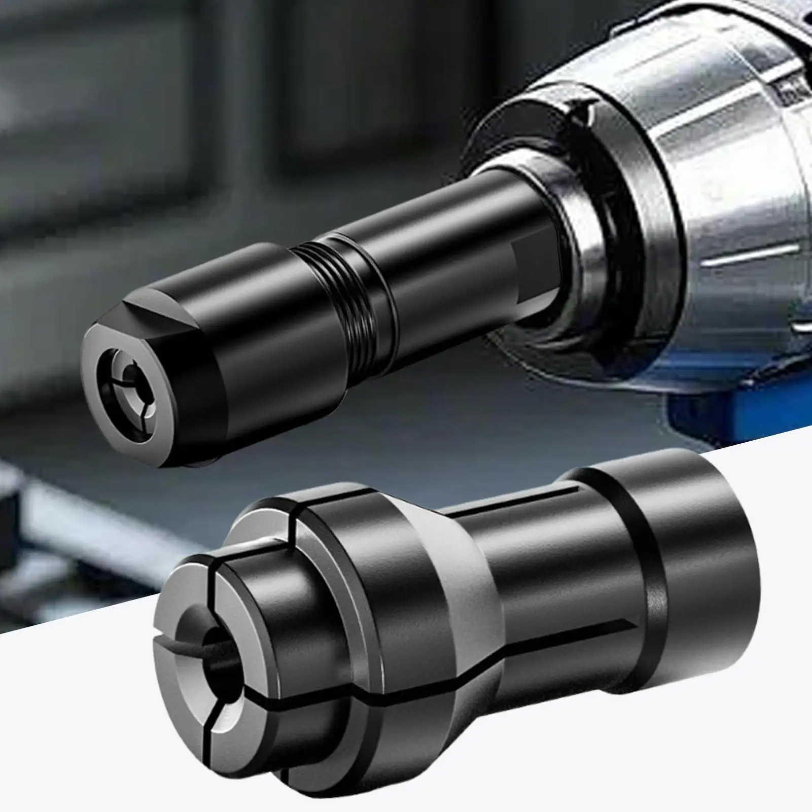 Image 5: Adaptateur de Conversion de meuleuse d'angle, 2 pièces, outil de connexion de foret de mandrin 6mm 3mm, adaptateur de mandrin de perceuse pour l'usinage de précision