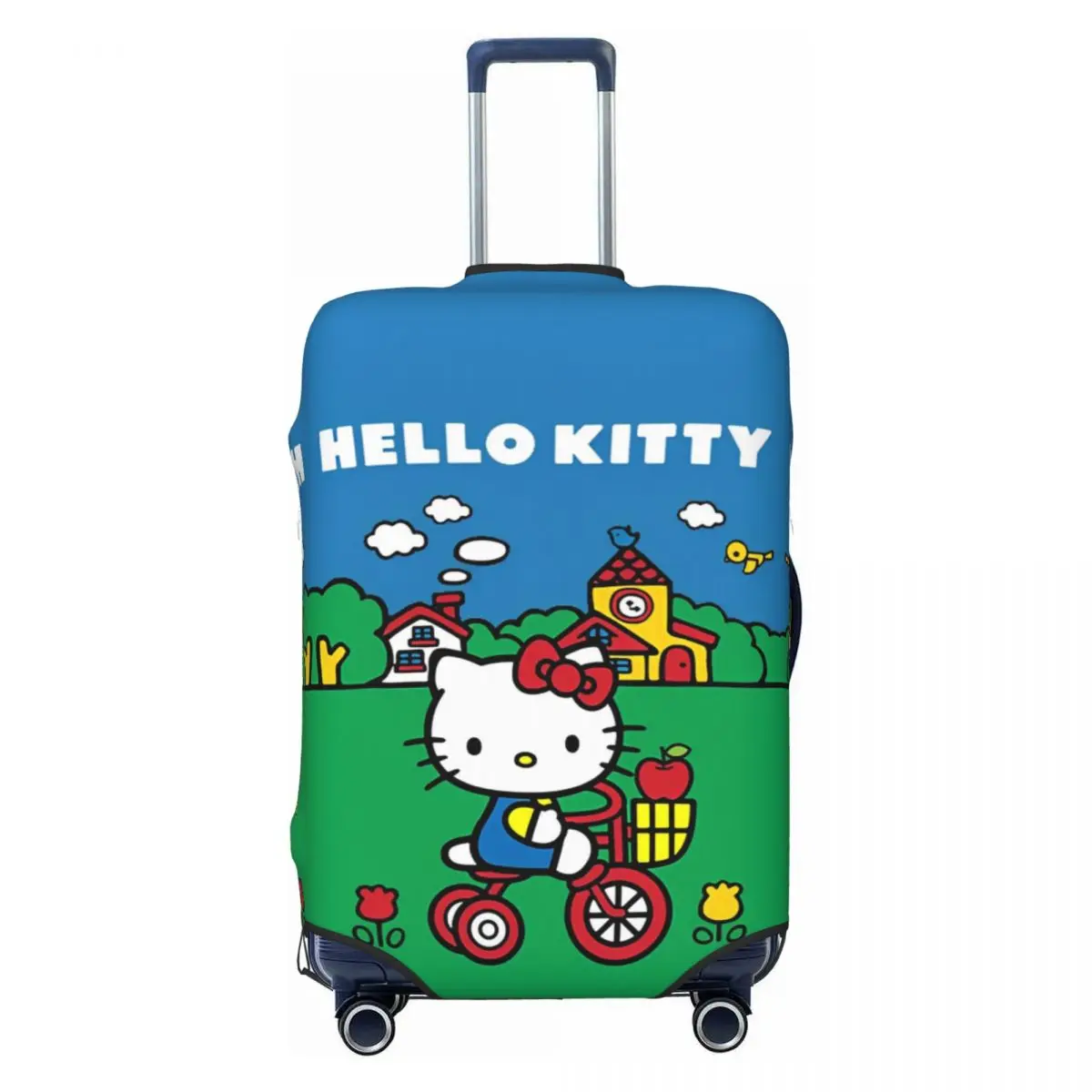 Hello Kitty Travel Luggage Cover High Quality Suitcase Protector Washable Baggage Covers Fits 18-32 Inch Luggage