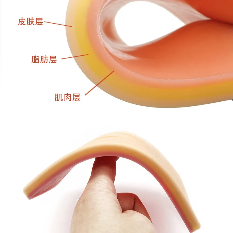 

Suture Practice Pad Traumatic Skin Suture Model with Wound Silicone Reusable Surgical Suture Knotting Silicone Teaching Model