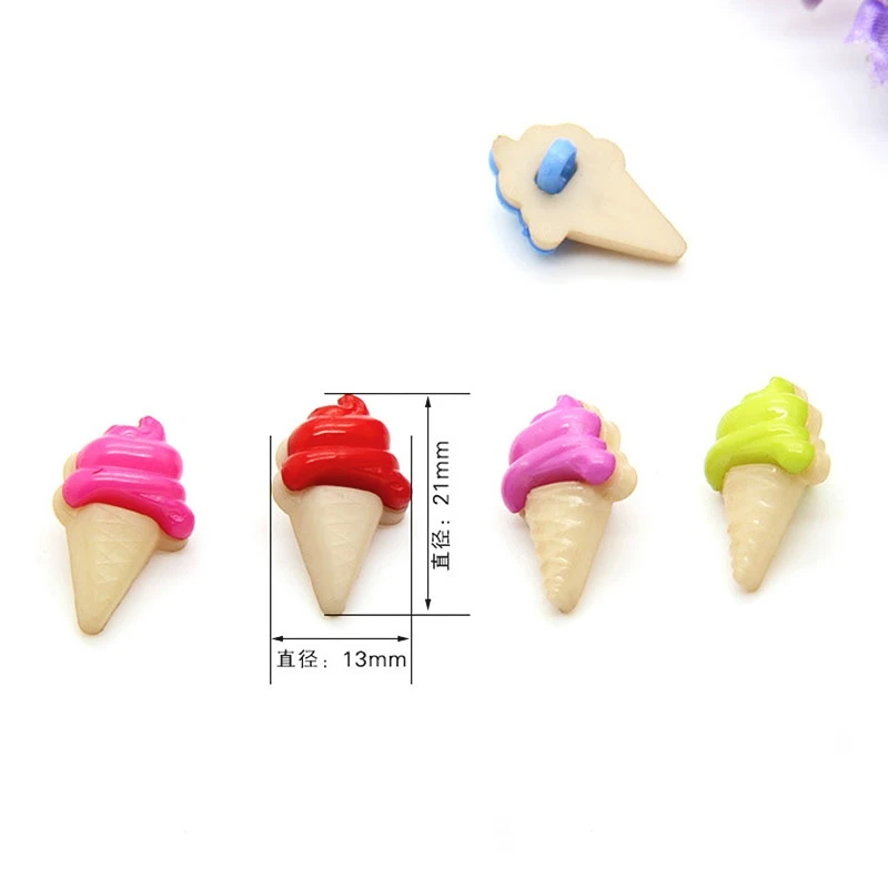 21 مللي متر الراتنج أزرار سجل القصاصات الآيس كريم تزيين الراتنج اكسسوارات لوازم الخياطة أزرار للحرف أزرار للملابس #3