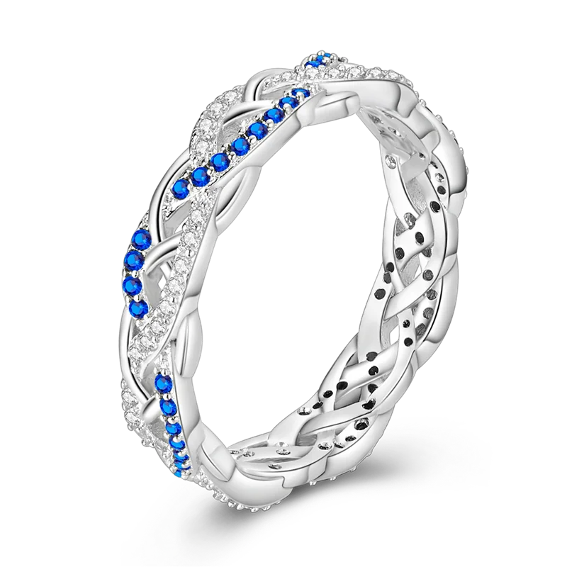Women's 925 Sterling Silver Zircon Wedding Ring