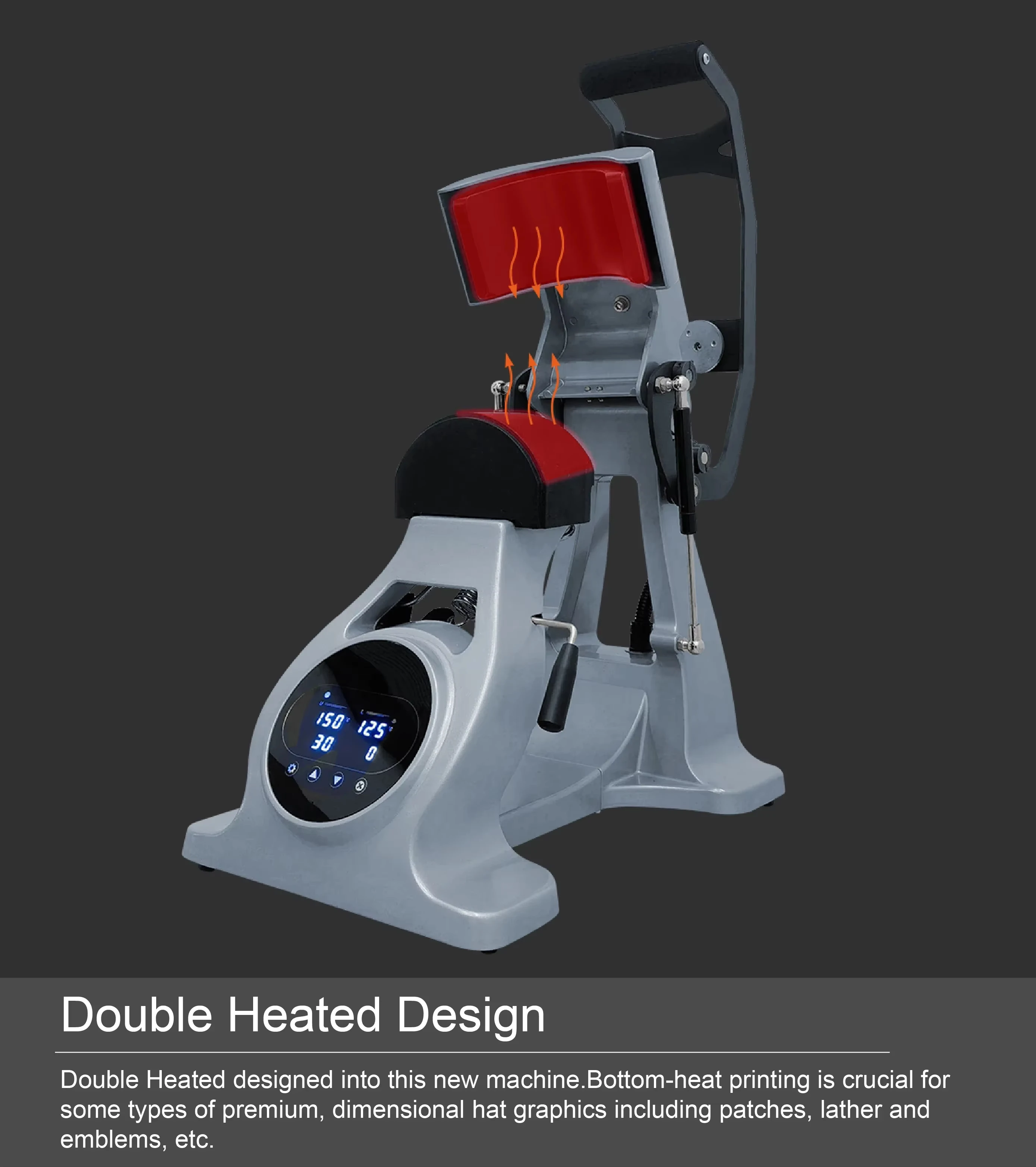 

CP2815-3 PRO intelligent temperature control Semi-Automatic Dual Heater Fully Automatic Open Printing Hat Hot Press