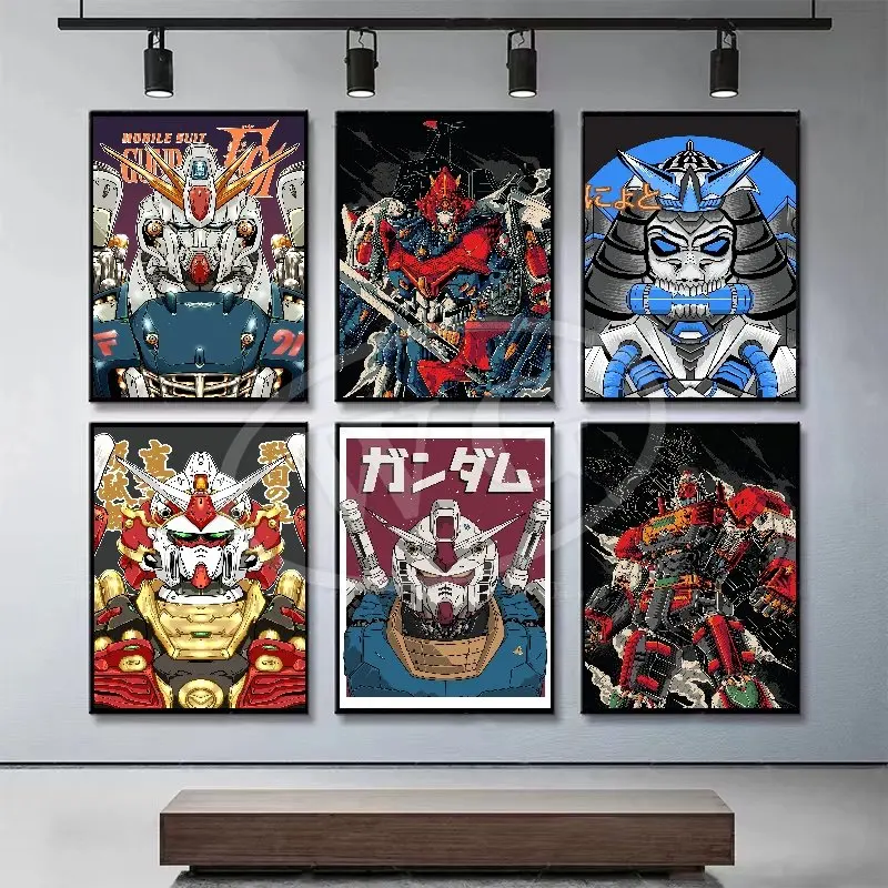 

Japanese Anime Classic Gundam Posters Print Cartoon Figure Picture Wall Art Canvas Painting Teens Room Home Bedroom Decoration