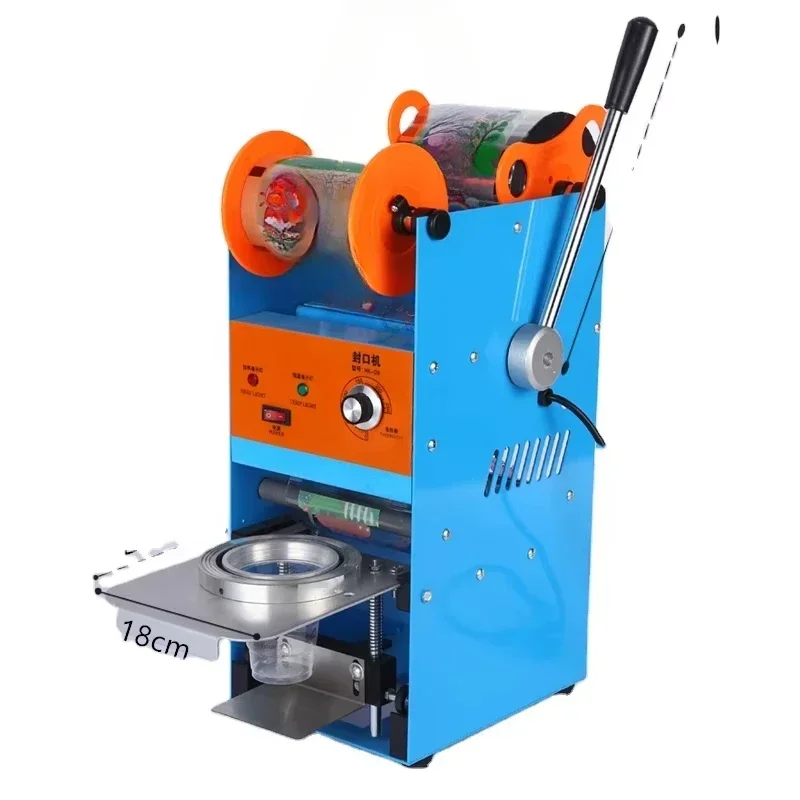 Manual Ice Cream Cup Sealer 80mm Plastic Container Sealing Machine for Drinks Compatible with 110V And 220V Voltage