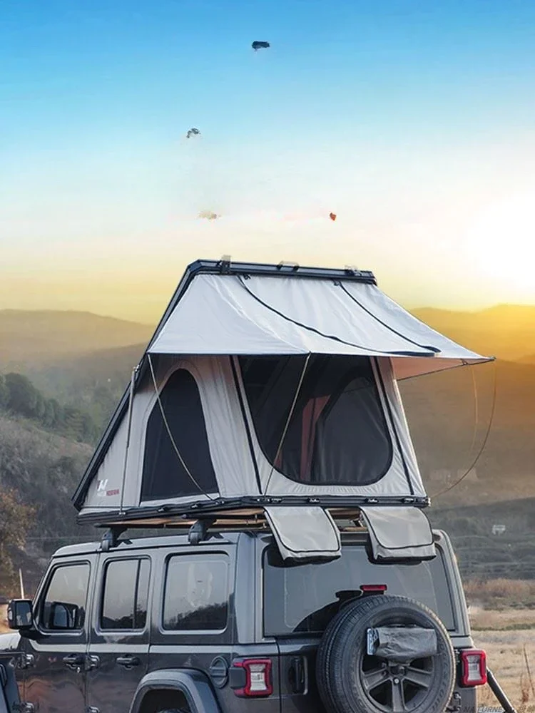 Simple Tent Triangle Roof Tent Folding Hydraulic Automatic Opening Aluminum Alloy Hard Shell Outdoor
