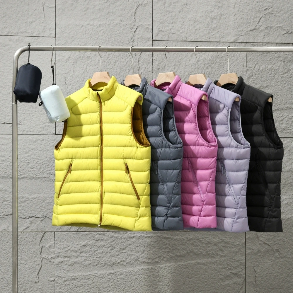 

Легкий ветрозащитный теплый пуховый жилет для активного отдыха и поездок на работу, компактный, для осени и зимы, для пар