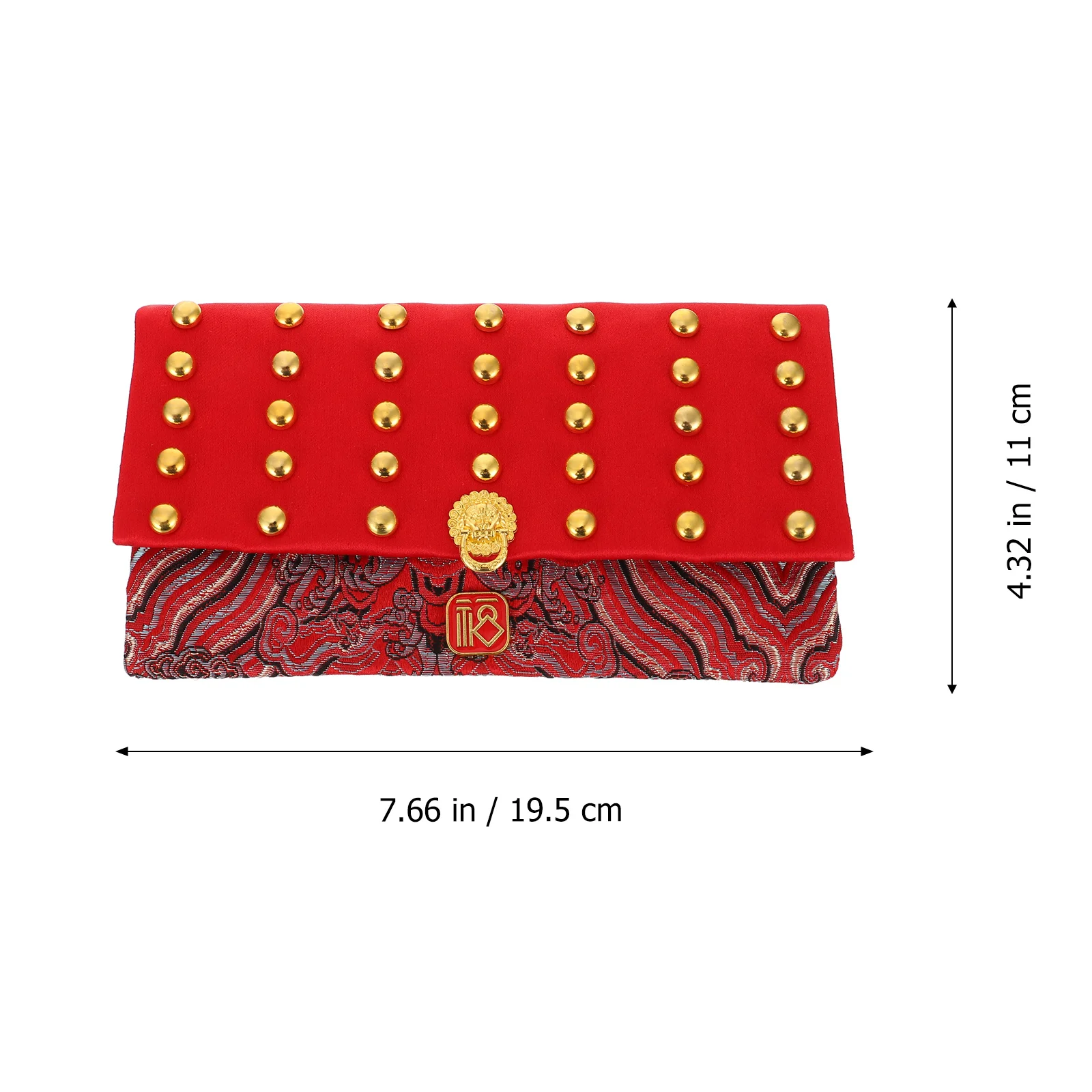 

1Pcs Chinese New Year Red Envelope Cloth Red Pack Festive Decorative Design Snap Closure for Spring Festival Cash Gift