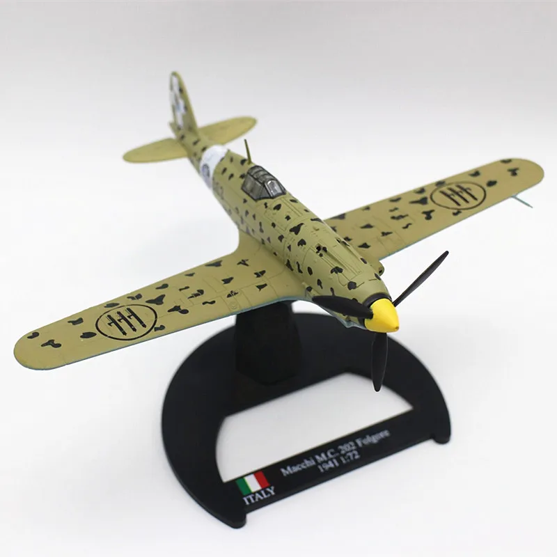 New 1/72 Macchi MC 202 Folgore Italy 1941 Italy Diecast+Plastic Alloy simulation model aircraft for collection gift