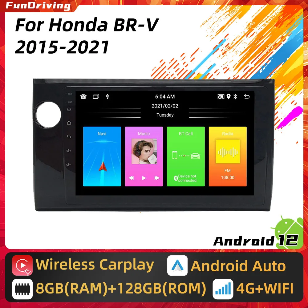 

Car Stereo for Honda BR-V BRV 2015 - 2021 Carplay Radio 2 Din Multimedia Player GPS Autoradio Head Unit Carplay Android Auto