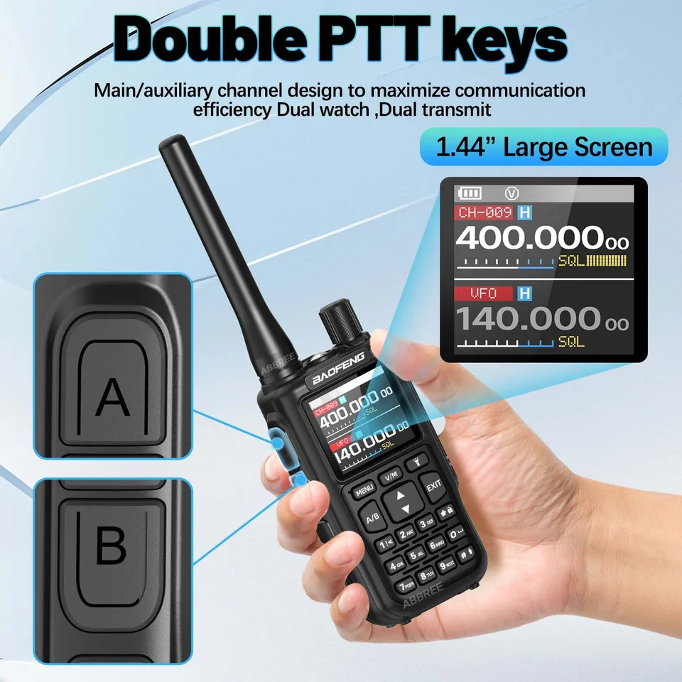 2 個 Baofeng MINI 5 トランシーバー大容量 Bluetooth APP