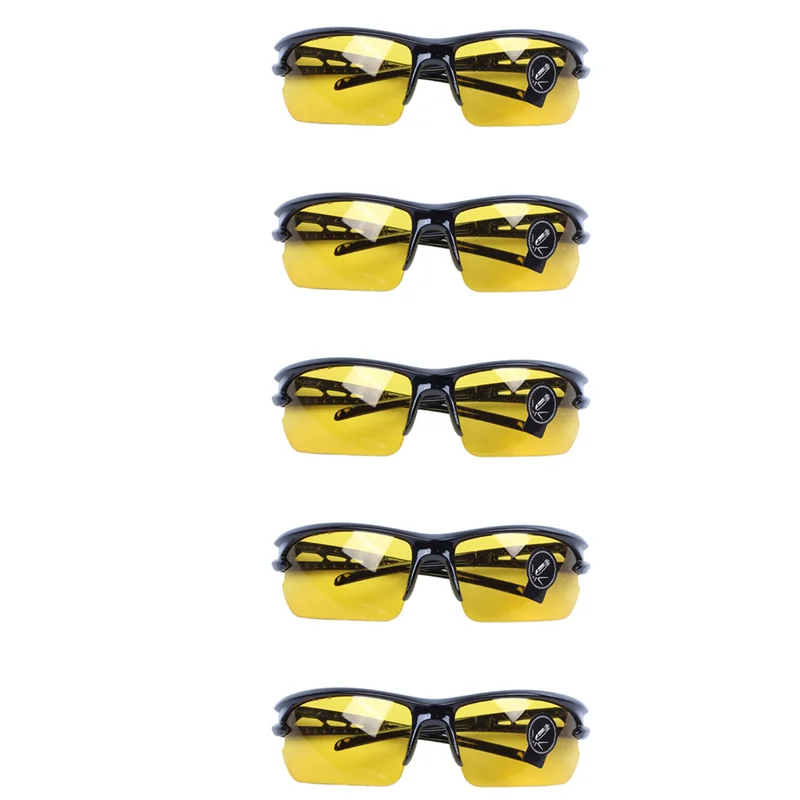 

【SEE】5X Black Frame Yellow Night Vision Sheet Outdoor Cycling Sunglasses