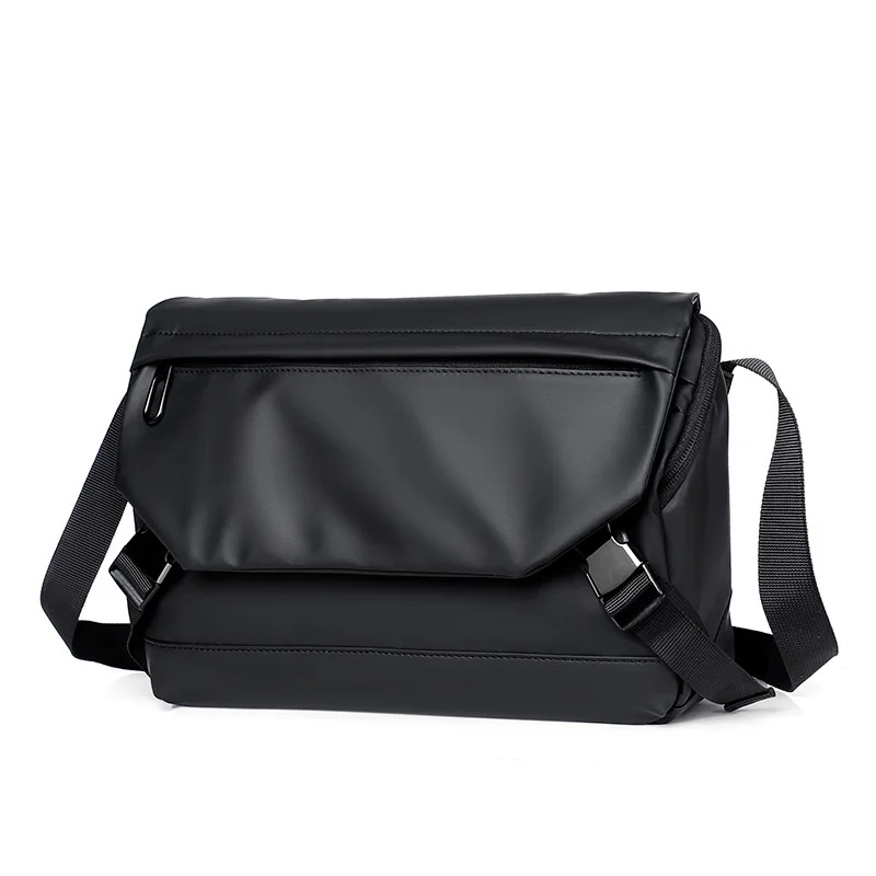 

New Men's Shoulder Bag Fashion Horizontal Diagonal Film Material Waterproof Messenger Smooth and Delicate Crossbody