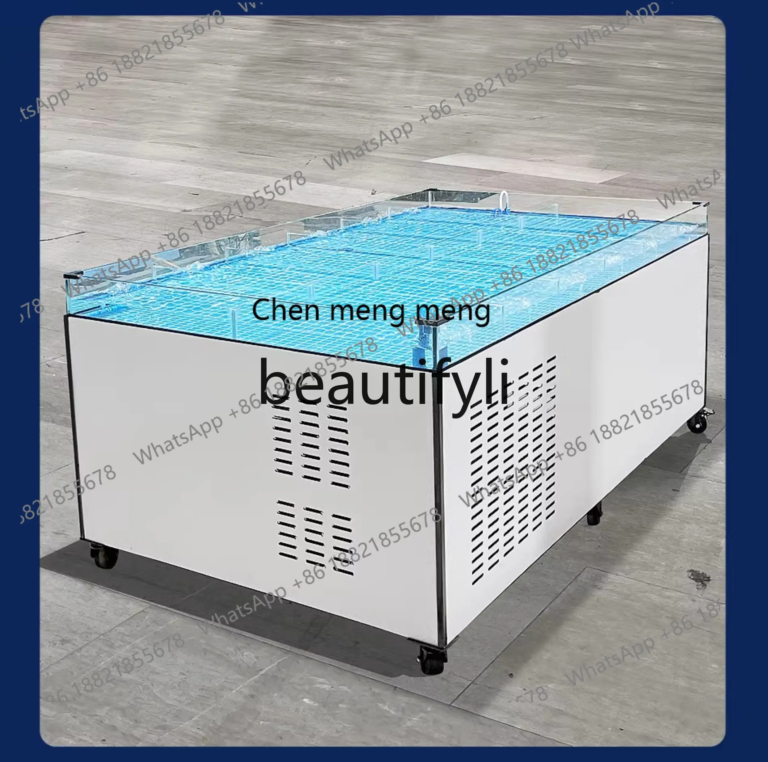 

Z189 Аквариум для морепродуктов Рыбный пруд Молюски Ресторан Коммерческий мобильный бассейн с морепродуктами Охлаждение Интегрированная машина Customizat