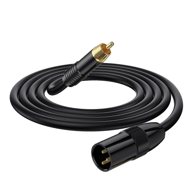 XLR Male  to RCA Plug Adapter  Cable, XLR Male 3 Pin to  RCA Male Plug Stereo Audio Cable Connector 0.5m  1.8m  3m