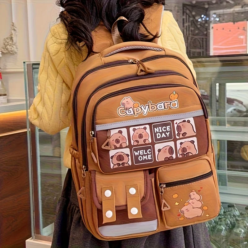 Mochila feminina de grande capacidade, bolsa para laptop com vários compartimentos, viagem, alças confortáveis ajustáveis