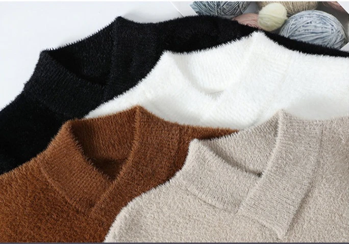 2025 New Sweaters Men Winter Korean Style Mens Warm Sweater V-neck Men Sweaters Autumn Men's Wool Pullovers Men Clothing