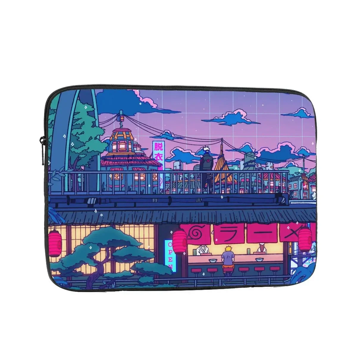 Laptop Notebook Bag Case Anime Manga City Night Kawaii Cool Computer Sleeve Case 10 12 13 15 17 Inch Shockproof Case Bag