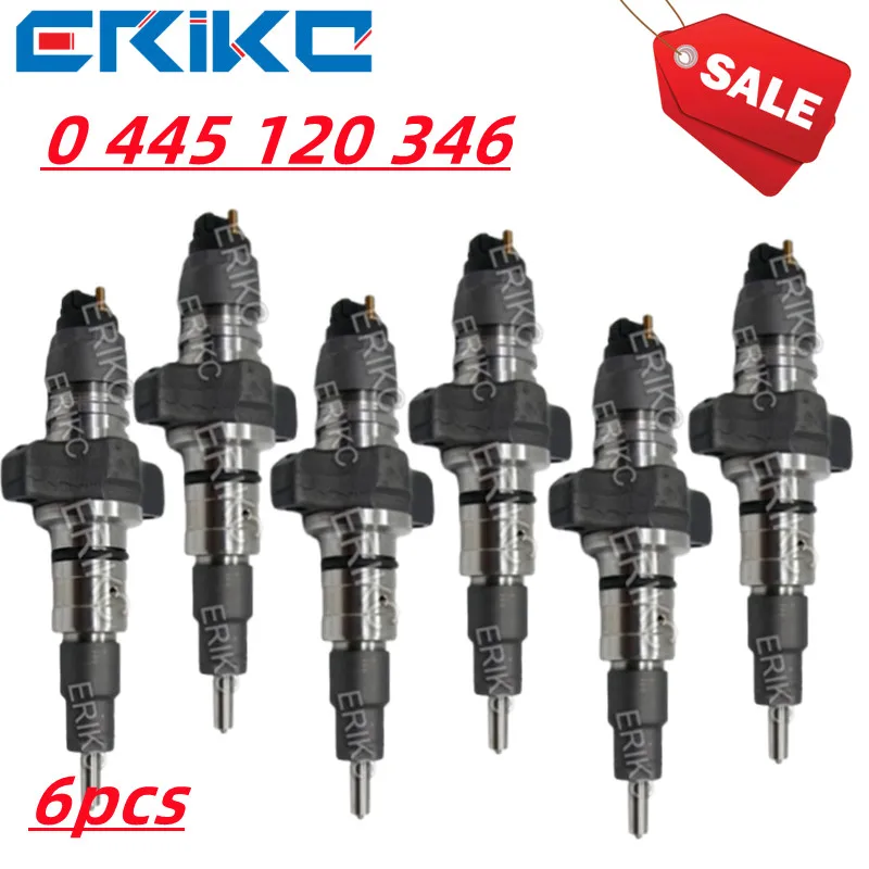 

6PCS 0 445 120 346 5801496001 Diesel Injector Nozzle 0 445 120 346 Fuel Nozzle Inyector 0445120346 for Bosch Iveco