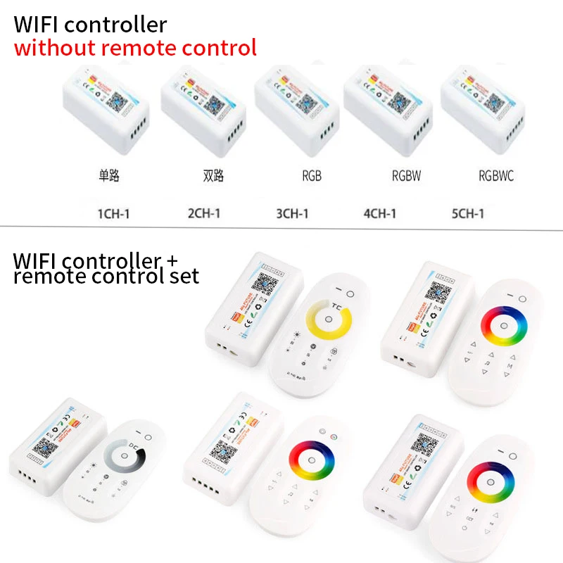 DC5-24V Tuya Wifi Wireless LED Controller supporto iOs Android APP Alexa Google Voice Control per DIM CCT RGB RGBW RGBCCT Strip